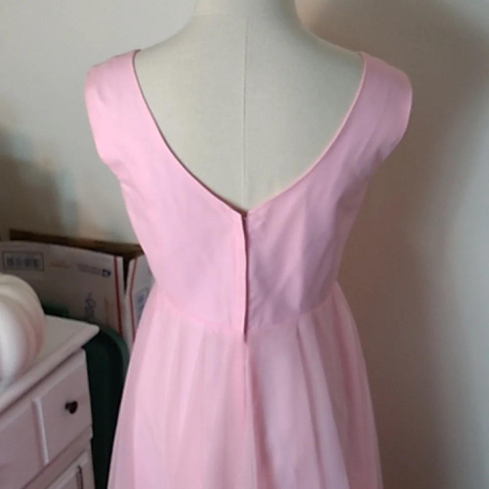 Vintage 1970s ILGWU made in 🇺🇸 USA pink prom bridesmaid wedding dress 👰👗